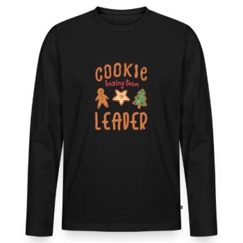 Cookie Baking Team Leader Cookie - Männer Premium Bio Langarmshirt - Schwarz - Vorne - Nico (187cm)