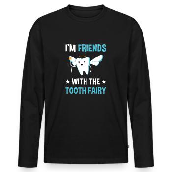 I'm Friends With The Tooth Fairy Dental Assistant - Männer Premium Bio Langarmshirt - Schwarz - Vorne - Nico (187cm)