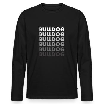 Bulldog - Men's Premium Organic Long Sleeve Shirt - black - Front - Nico (187cm)