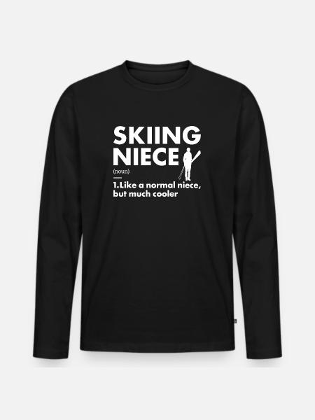 Sport Niece Skiing - Men's Premium Organic Long Sleeve Shirt - black