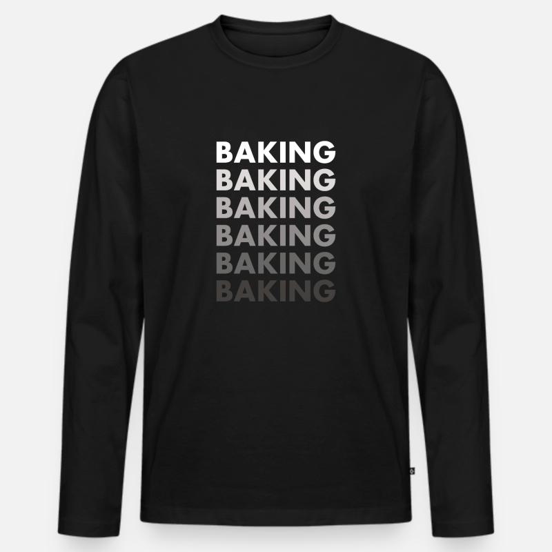 Baker Baking - Männer Premium Bio Langarmshirt - Schwarz