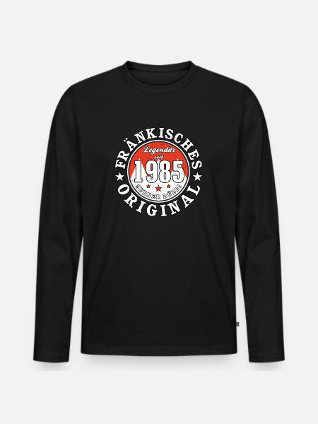 40. Geburtstag 2025 Fränkisches Original Männer - Männer Premium Bio Langarmshirt - Schwarz