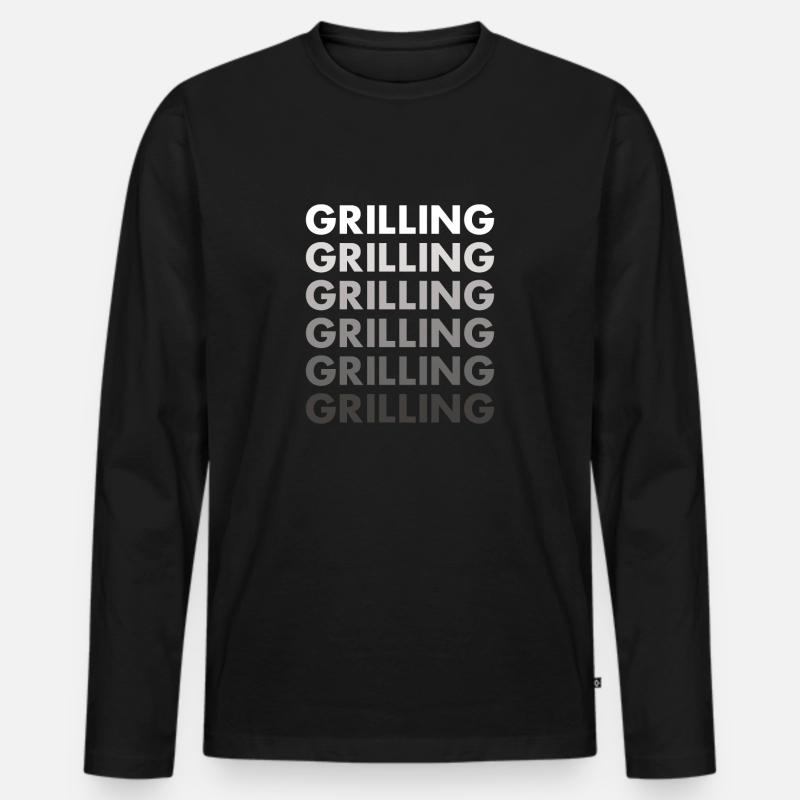 Griller Grilling - Männer Premium Bio Langarmshirt - Schwarz