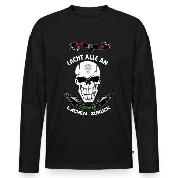 Steiermark - Männer Premium Bio Langarmshirt - Schwarz - Vorne - Nico (187cm)
