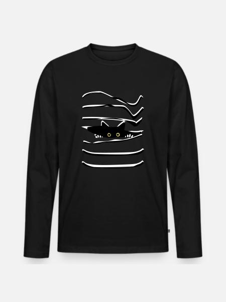 Mieze - Männer Premium Bio Langarmshirt - Schwarz