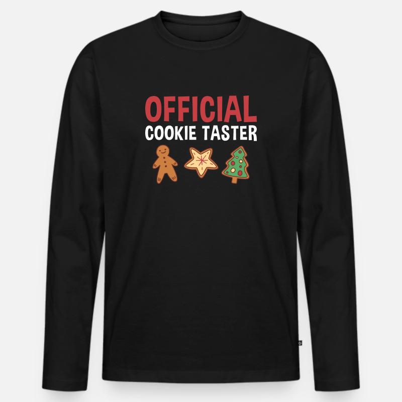 Baking Official Cookie Taster Cookie - Männer Premium Bio Langarmshirt - Schwarz
