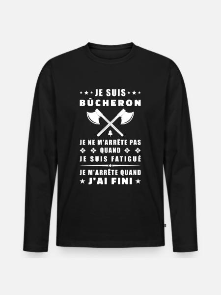 I'm a lumberjack - Men's Premium Organic Long Sleeve Shirt - black