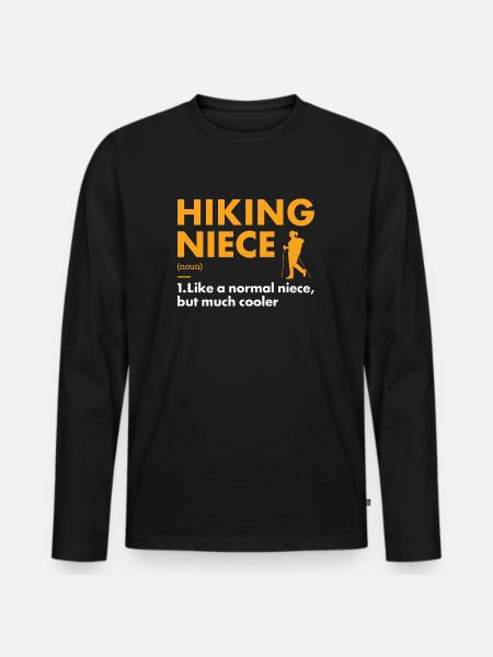 Hiker Niece Definition Hiking - Men's Premium Organic Long Sleeve Shirt - black