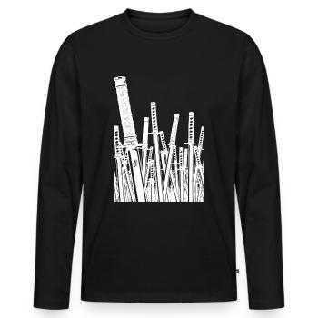 Pour l'honneur - Samurai - T-shirt manches longues Premium bio Homme - noir - Devant - Nico (187cm)