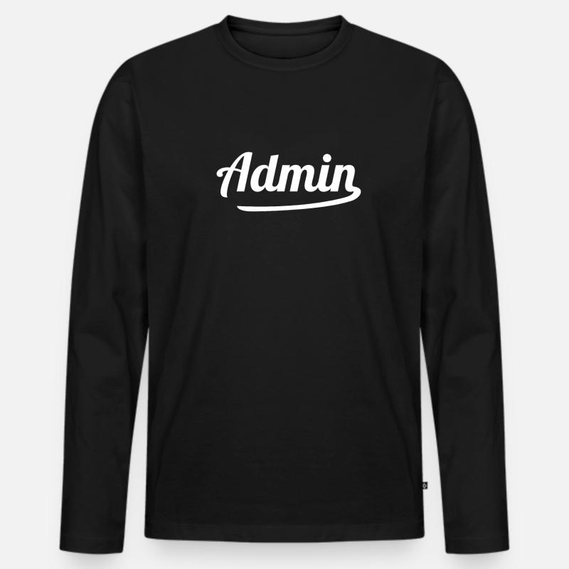 Admin scripture administrateur cadeau - T-shirt manches longues Premium bio Homme - noir