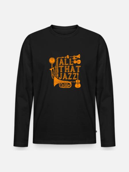 Alle Jazz - Männer Premium Bio Langarmshirt - Schwarz
