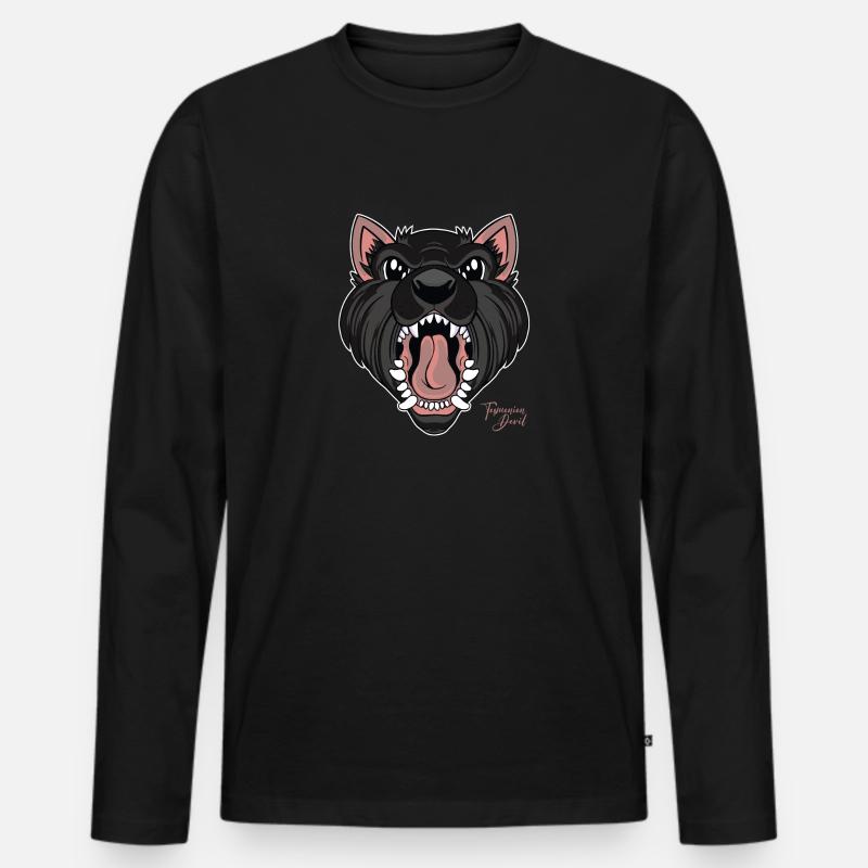 Tasmanian Devil - Männer Premium Bio Langarmshirt - Schwarz