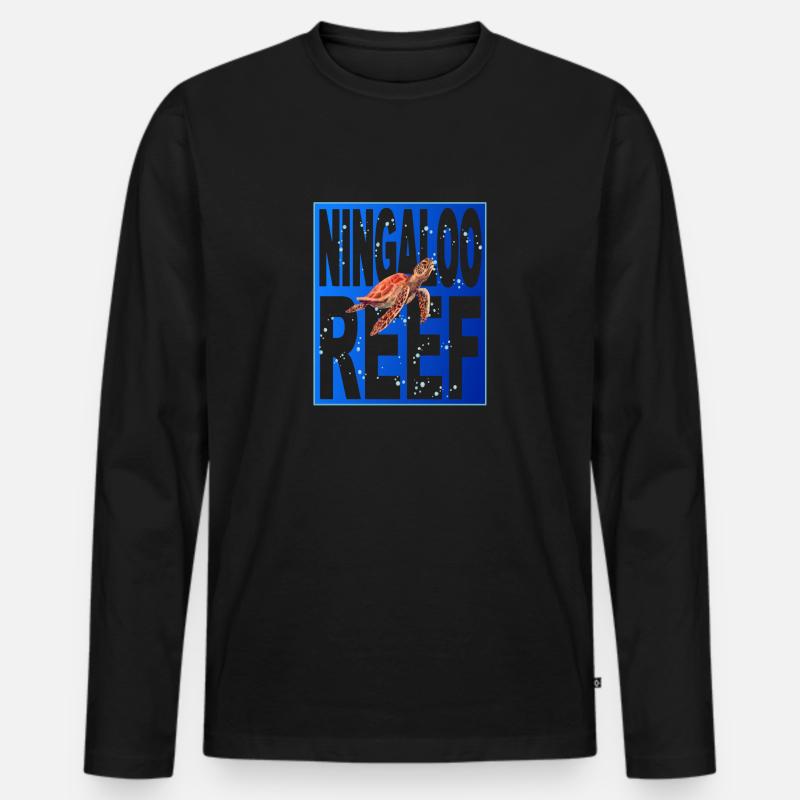 Ningaloo Reef - Australia - Männer Premium Bio Langarmshirt - Schwarz