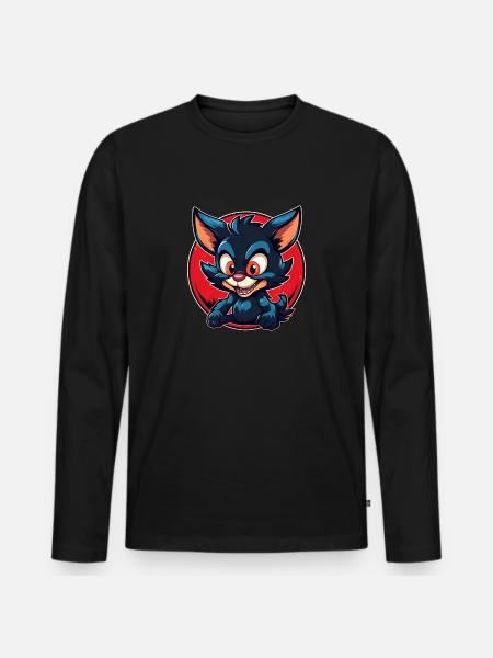 Super cute tasmanian Devil - Men's Premium Organic Long Sleeve Shirt - black