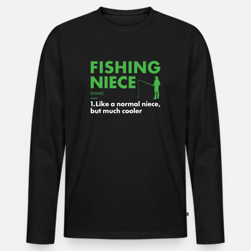 Fisher Niece Définition Pêche - T-shirt manches longues Premium bio Homme - noir
