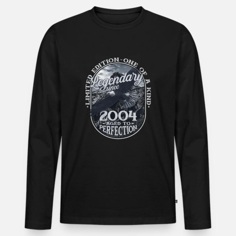 Legendär seit 2004 - Männer Premium Bio Langarmshirt - Schwarz