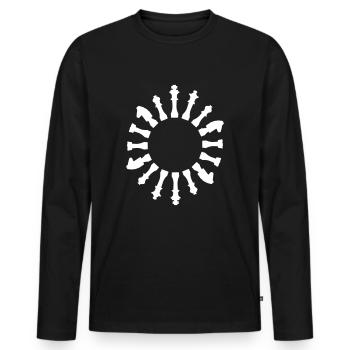 Chess pieces - Men's Premium Organic Long Sleeve Shirt - black - Front - Nico (187cm)