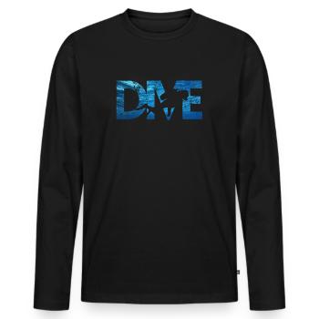 Apnea Diver Apnéiste Scuba Diver - T-shirt manches longues Premium bio Homme - noir - Devant - Nico (187cm)
