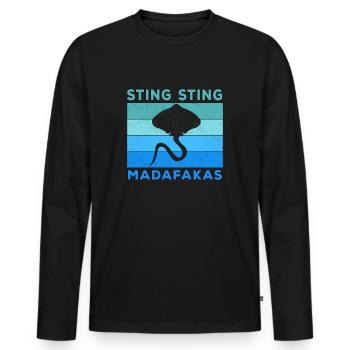 Apnea Diver Apnéiste Scuba Diver - T-shirt manches longues Premium bio Homme - noir - Devant - Nico (187cm)