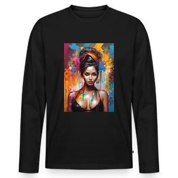 Beauté du Sud - T-shirt manches longues Premium bio Homme - noir - Devant - Nico (187cm)