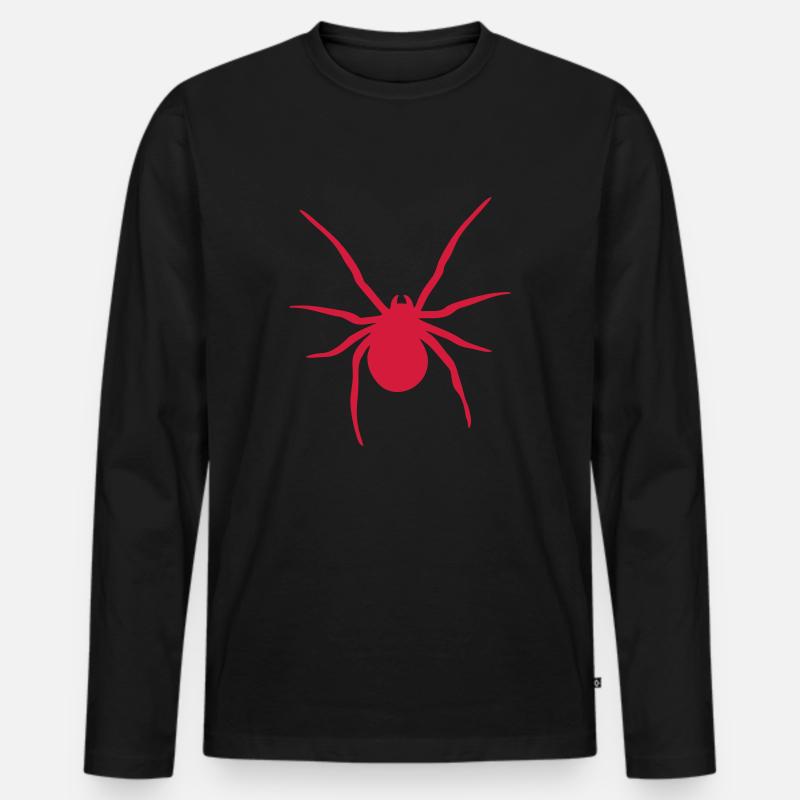 Spinne - spider - Männer Premium Bio Langarmshirt - Schwarz