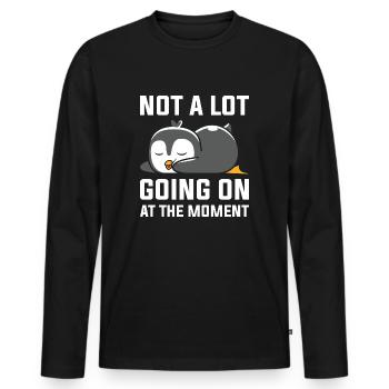 Lazy - Men's Premium Organic Long Sleeve Shirt - black - Front - Nico (187cm)