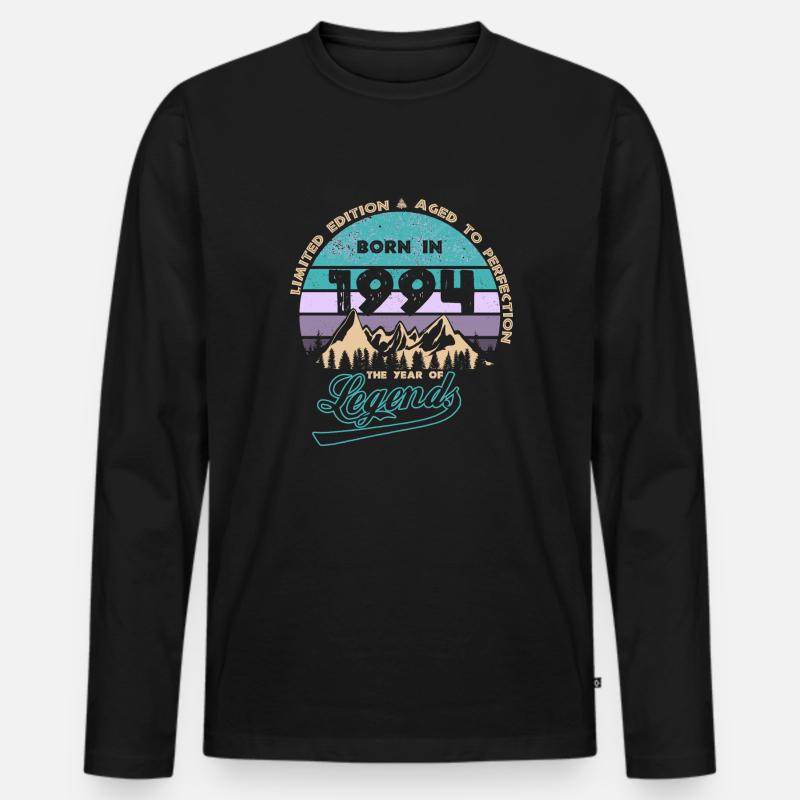 Legenden 1994 - Männer Premium Bio Langarmshirt - Schwarz