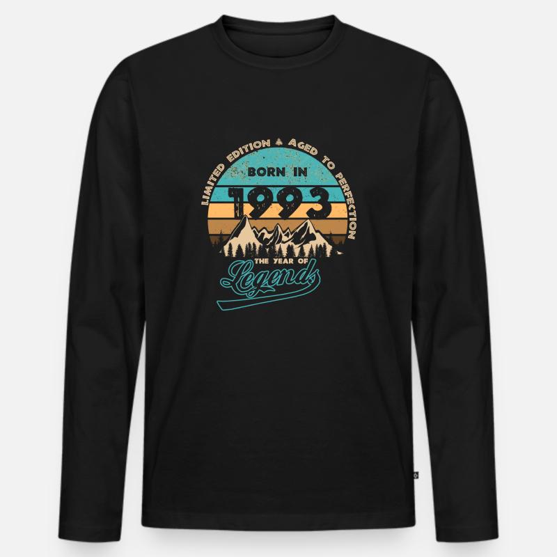 Legenden 1993 - Männer Premium Bio Langarmshirt - Schwarz