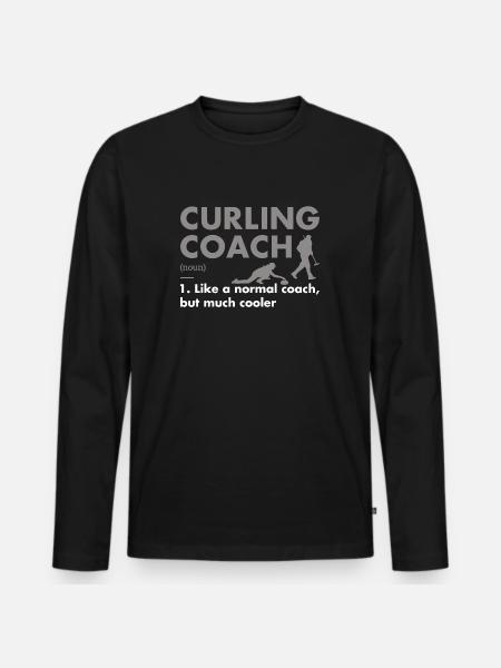 Sport Coach Definition Curling - Men's Premium Organic Long Sleeve Shirt - black