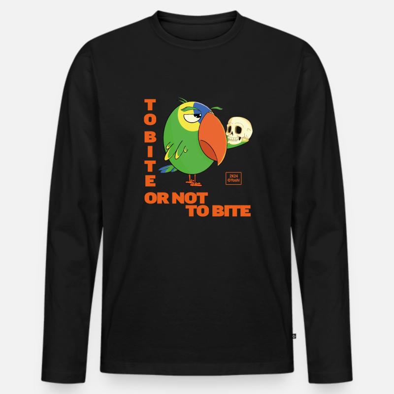 Picken oder nicht picken - Männer Premium Bio Langarmshirt - Schwarz