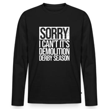 Saison du derby de démolition - cadeau pour les vrais fans - T-shirt manches longues Premium bio Homme - noir - Devant - Nico (187cm)