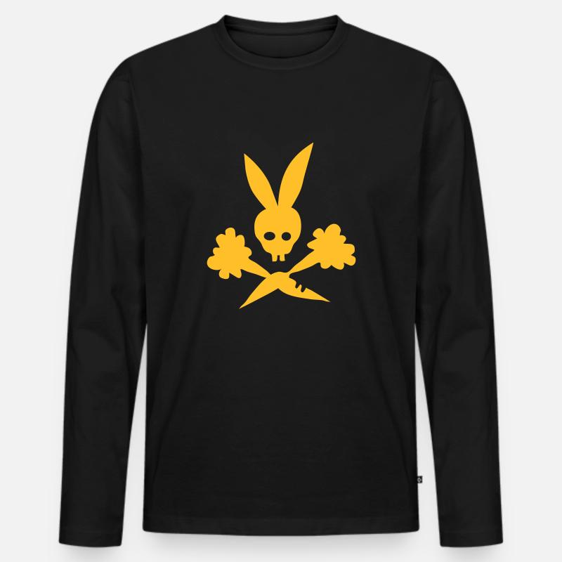 Möhrchen - Männer Premium Bio Langarmshirt - Schwarz