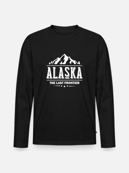 The Last Frontier Alaska - Men's Premium Organic Long Sleeve Shirt - black