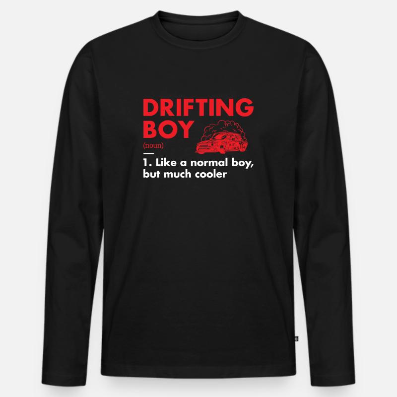 Sport Boy Definition Drifting - Männer Premium Bio Langarmshirt - Schwarz