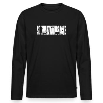 SCHWARZWILDBRACKE Jagdhund Wilsigns Jagd Jäger - Männer Premium Bio Langarmshirt - Schwarz - Vorne - Nico (187cm)