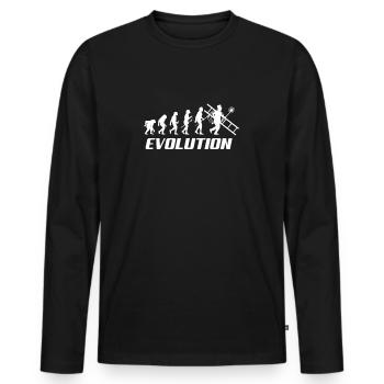 Ramoneur Ramoneur Ramoneur - T-shirt manches longues Premium bio Homme - noir - Devant - Nico (187cm)