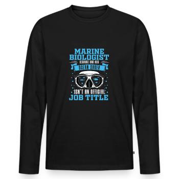 Marine Biologist Badass Ocean Saver Diving Mask - Men's Premium Organic Long Sleeve Shirt - black - Front - Nico (187cm)