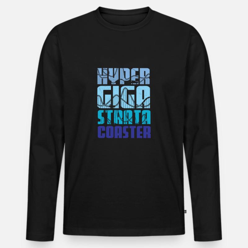 Hyper Giga Strata Untersetzer, Achteruntersetzer, - Männer Premium Bio Langarmshirt - Schwarz