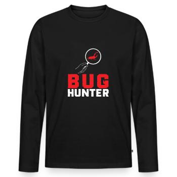 Bug Hunter Funny Entomologe Bug Species - Männer Premium Bio Langarmshirt - Schwarz - Vorne - Nico (187cm)