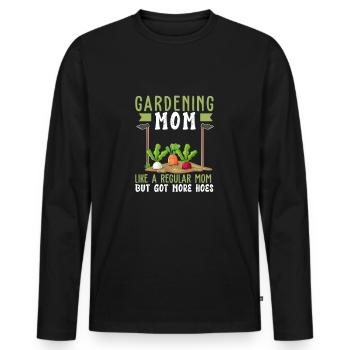 Gardening Mom Lustige Hacke Landschaftsgestaltung - Männer Premium Bio Langarmshirt - Schwarz - Vorne - Nico (187cm)