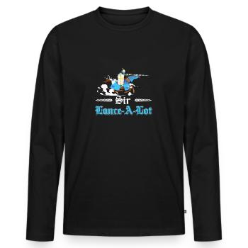 Sir Lance-A-Lot Lustiges Ritterspiel Lance Buhurt - Männer Premium Bio Langarmshirt - Schwarz - Vorne - Nico (187cm)