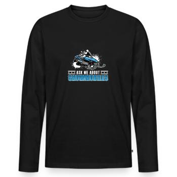 Snowmobiling Snowmobiles For A Snowmobiler - Men's Premium Organic Long Sleeve Shirt - black - Front - Nico (187cm)