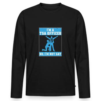 Lustiger Flughafentransport Screening Humor für - Männer Premium Bio Langarmshirt - Schwarz - Vorne - Nico (187cm)