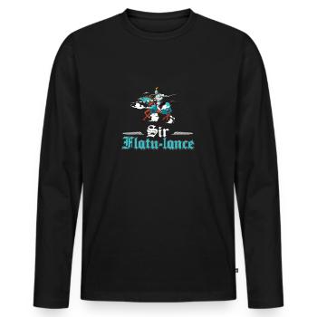 Sir Flatu-Lance Lustiges Ritterspiel Lance Buhurt - Männer Premium Bio Langarmshirt - Schwarz - Vorne - Nico (187cm)