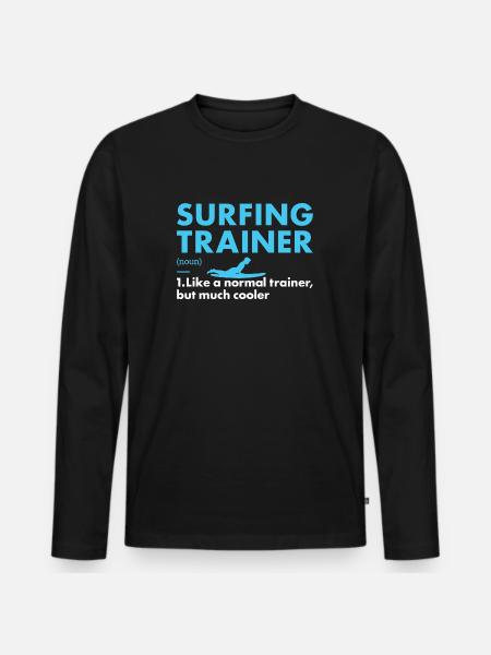 Sport Trainer Surfing - Men's Premium Organic Long Sleeve Shirt - black