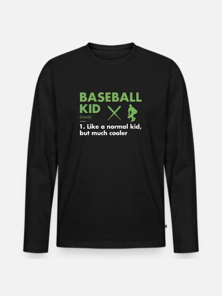 Sport Kid Definition Baseball - Men's Premium Organic Long Sleeve Shirt - black