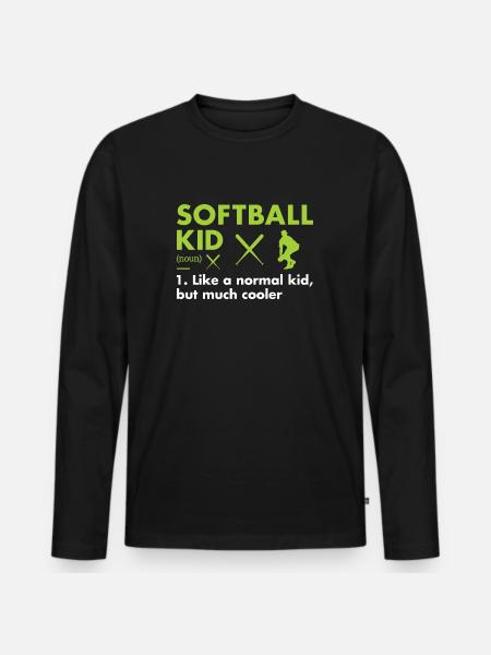 Sport Kid Definition Softball - Men's Premium Organic Long Sleeve Shirt - black