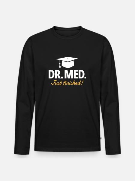 Docteur mortier - T-shirt manches longues Premium bio Homme - noir