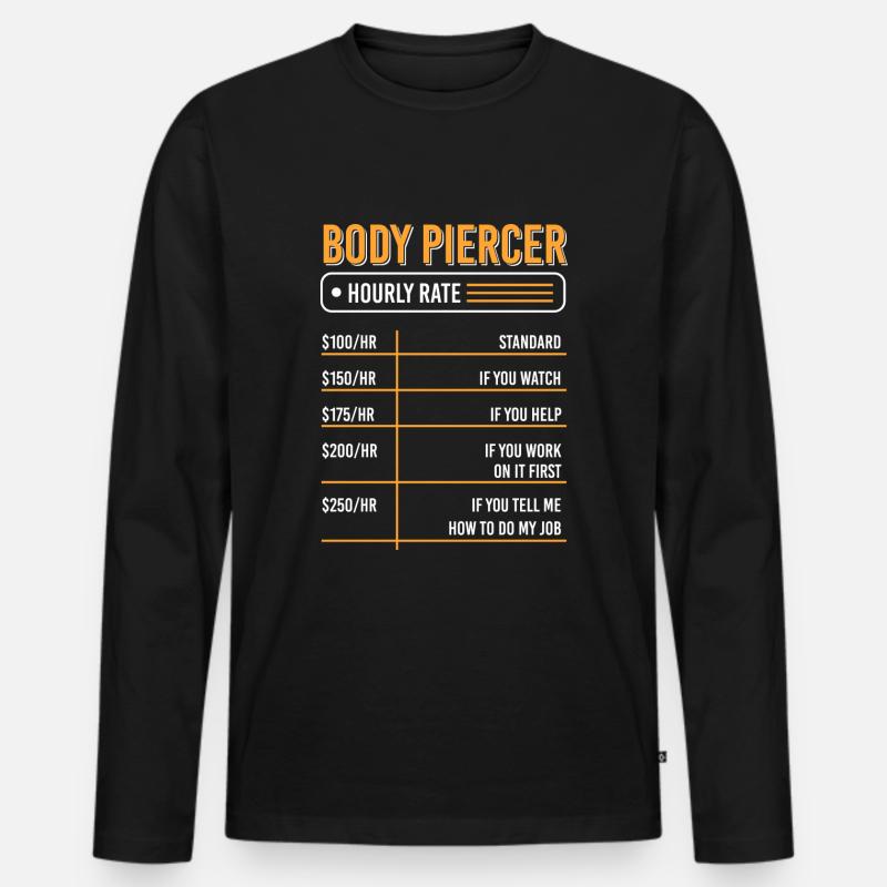 Profession Piercing Piercing Studio - Men's Premium Organic Long Sleeve Shirt - black
