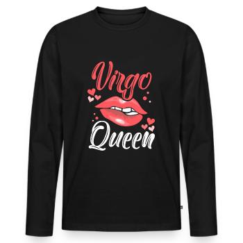 Sternzeichen - Männer Premium Bio Langarmshirt - Schwarz - Vorne - Nico (187cm)